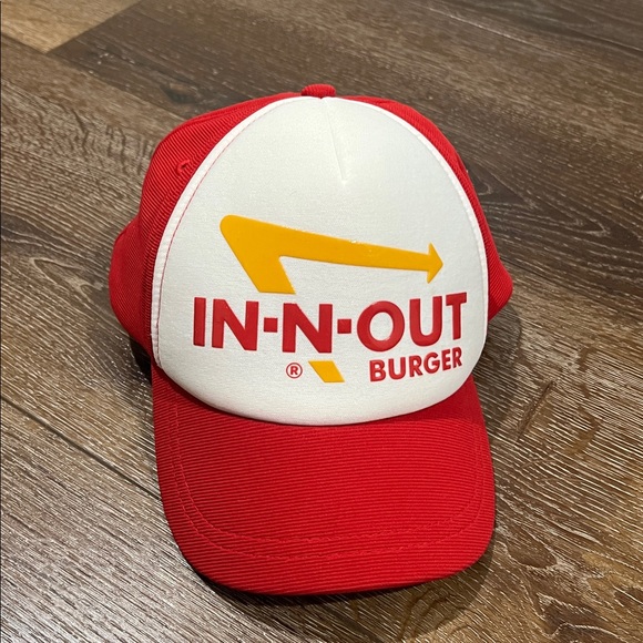 In-N-Out Burger employee hat Red and White Trucker - Picture 8 of 8